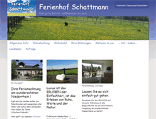 Tablet Screenshot of ferienhof-schattmann.de